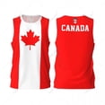 thumbnail image 2 of Camiseta deportiva de baloncesto para hombre con la bandera de Canadá, para correr, fitness, multifunción, sin mangas, con nombre personalizado exclusivo, 2 of 5