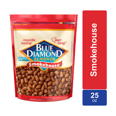 Blue Diamond Almonds, Smokehouse Flavored Snack Nuts for Healthy Snacking, Lunch, On-the-go, 25 oz.
