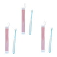 thumbnail image 1 of QualitChoice 3pack/lot Mini Dog Toothbrush For Small Breeds Easy To Handle Which Can Easily Slide Between Teeth light blue, 1 of 6