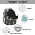 thumbnail image 4 of Golden Starry Night Student Backpack Durable Waterproof Composite Oxford Cloth with Gothic Celestial Print, Adjustable Straps, Breathable Padding for School and Travel, 4 of 5