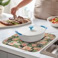 thumbnail image 2 of Pioneer Flower Floral Print Pattern Kitchen Dish Drying Mat 1 Pack, Ultra Absorbent Microfiber Drainer Mat, 16"x18", 2 of 6