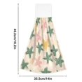 thumbnail image 6 of Yayeee Kitchen Hanging Hand Towels Set of 2 with Loop Bathroom Absorbent Tie Towel, Pastel Pink Stars, 6 of 7