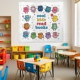 thumbnail image 2 of TiniDecor Cool Kids Read Books Tapestry, 30"x40" Colorful Book Character Wall Hanging, Classroom Reading Decor, 2 of 4
