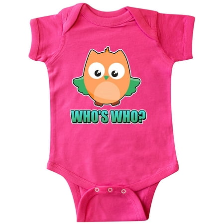 

Inktastic Whos Who with Cute Owl Gift Baby Boy or Baby Girl Bodysuit
