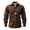 Khaki, variant on Shirts For Men Skeleton Flower Print Lapel Collar Button Down Halloween Short Sleeve Top Pattern Unpocketed Crew Neck Tee Casual Beach Summer Out Tops