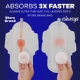 thumbnail image 4 of Always Ultra Thin Pads with Wings, Size 5, Extra Heavy Overnight Absorbency, 60 Count, 4 of 13