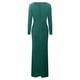 thumbnail image 5 of Vestido de cóctel Prolriy, vestido de fiesta para mujer, con lentejuelas, manga larga, cuello en V, largo, ajustado, con abertura, para invitada de boda, 2024, verde, XL, 5 of 6