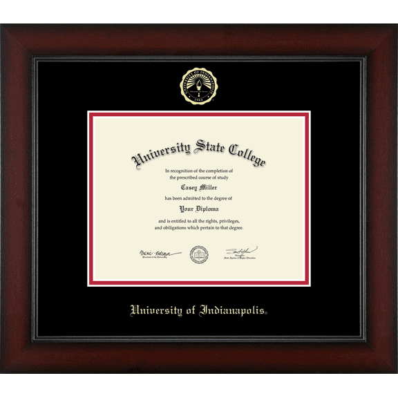 University of Indianapolis Diploma Frame, Document Size 9" x 7"