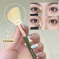 thumbnail image 6 of 2 Pcs Nose Makeup Brushes Sickle Shape Ergonomic Bevel Soft Bristle Smudge Makeup Lightweight Wooden Handle Contour Brushes Beauty Tools, 6 of 7