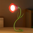 thumbnail image 1 of Fridja Roses Book Light for Reading, USB Rechargeable Flower Lamp, Bendabled Light with 3 Color Modes and Stepless Dimming for Reading at Night, Gifts for Book Lovers, Red, 1 of 6