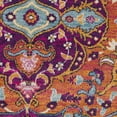 thumbnail image 6 of Hauteloom Tigris Collection Pasha Oriental Farmhouse Hallway, Entryway, Kitchen Runner Rug - Vintage Distressed - Boho Chic Medallion Pattern - Orange, Purple, Blue - 2'7" x 7'3", 6 of 6