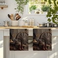 thumbnail image 4 of Western Vintage Kitchen Towels Set of 2, Country Cowboy Boots Cow Skulls Retro Absorbent Dish Towels for Kitchen, Microfiber Hand Towel, Quick Drying Tea Towel for Cleaning Decorative Dishcloths, 4 of 7