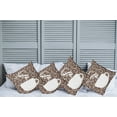 thumbnail image 6 of Ambesonne Coffee Throw Pillow Cover 4 Pack, Hot Cup on Beans Drink Theme, 16", White and Brown, 6 of 6