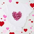 thumbnail image 3 of Tbopshirt Womens Tops,Valentine's Day T-Shirts for Women Graphic,Plus Size Tops,Women Valentines Day Heart Printed Short Sleeve T-Shirt Novelty Graphic Tops Casual Round Neck S-XXXL, 3 of 6