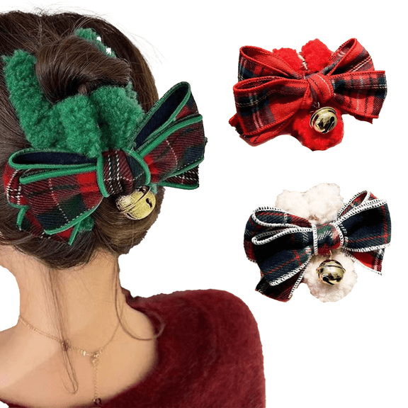 Yoyauz Christmas Hair Clip For Women, Christmas Tree Snowman Santa Claus Winter Strong Grip Clip, Suitable For Thick And Fine Hair Acrylic Hair Clip