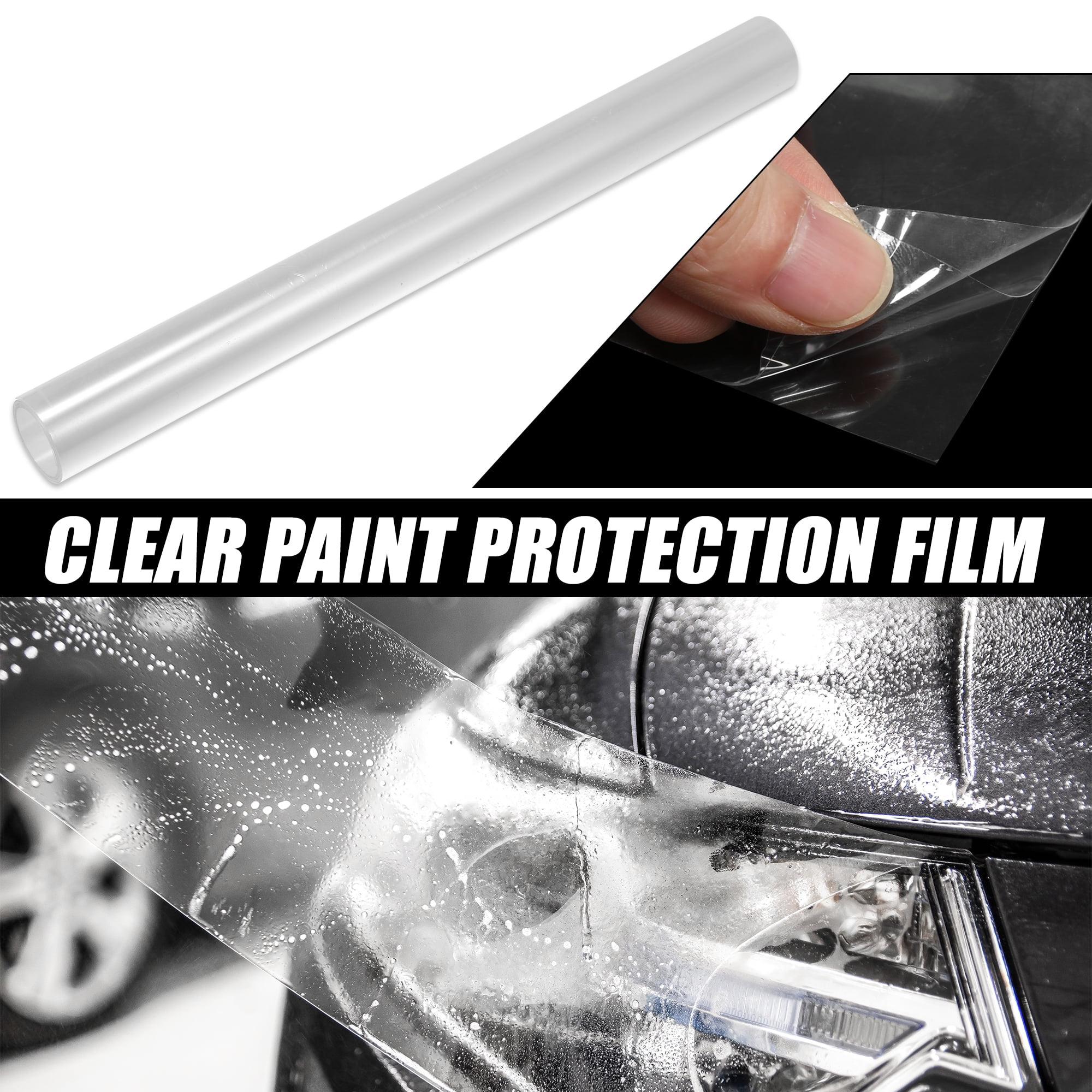 Unique Bargains Clear Vinyl Wrap Sheet Car Paint Protection Film Cover Decal 12" x 39"