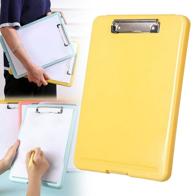 HUASHENG Clipboard With Storage Organization Box With Pen Holder And Legal Paper Folder & Side Opening Profile Clip For Teachers