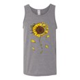 thumbnail image 2 of You Are My Sunshine Skull And Sunflower Inspirational/Christian Mens Graphic Tank Top, Heather Grey, 3XL, 2 of 3