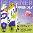 thumbnail image 6 of Quashley Wide Inflatable Stand up Paddle Board, 11 ft x 34 inch All-Around SUP Board with Paddle, Hand Pump, Backpack and Leash, 6 of 7