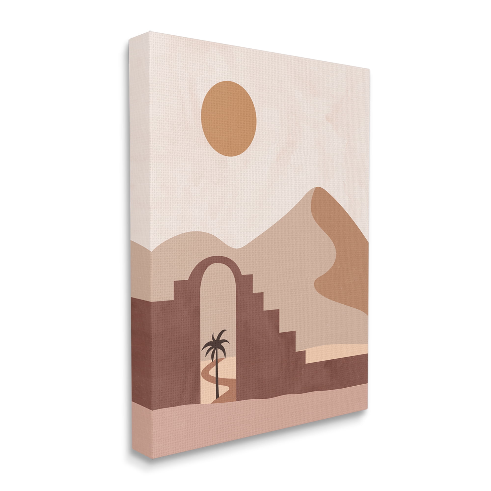 Stupell Industries Giant Sand Dune Deserted Buildings Oasis Daylight Illusion,36 x 48, Design by Nina Blue