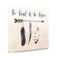 thumbnail image 2 of Tangletown Fine Art Be Kind And Be Brave Feathers Cream By Tara Moss,  Gallery Wrap Canvas 22 x 28, 2 of 3