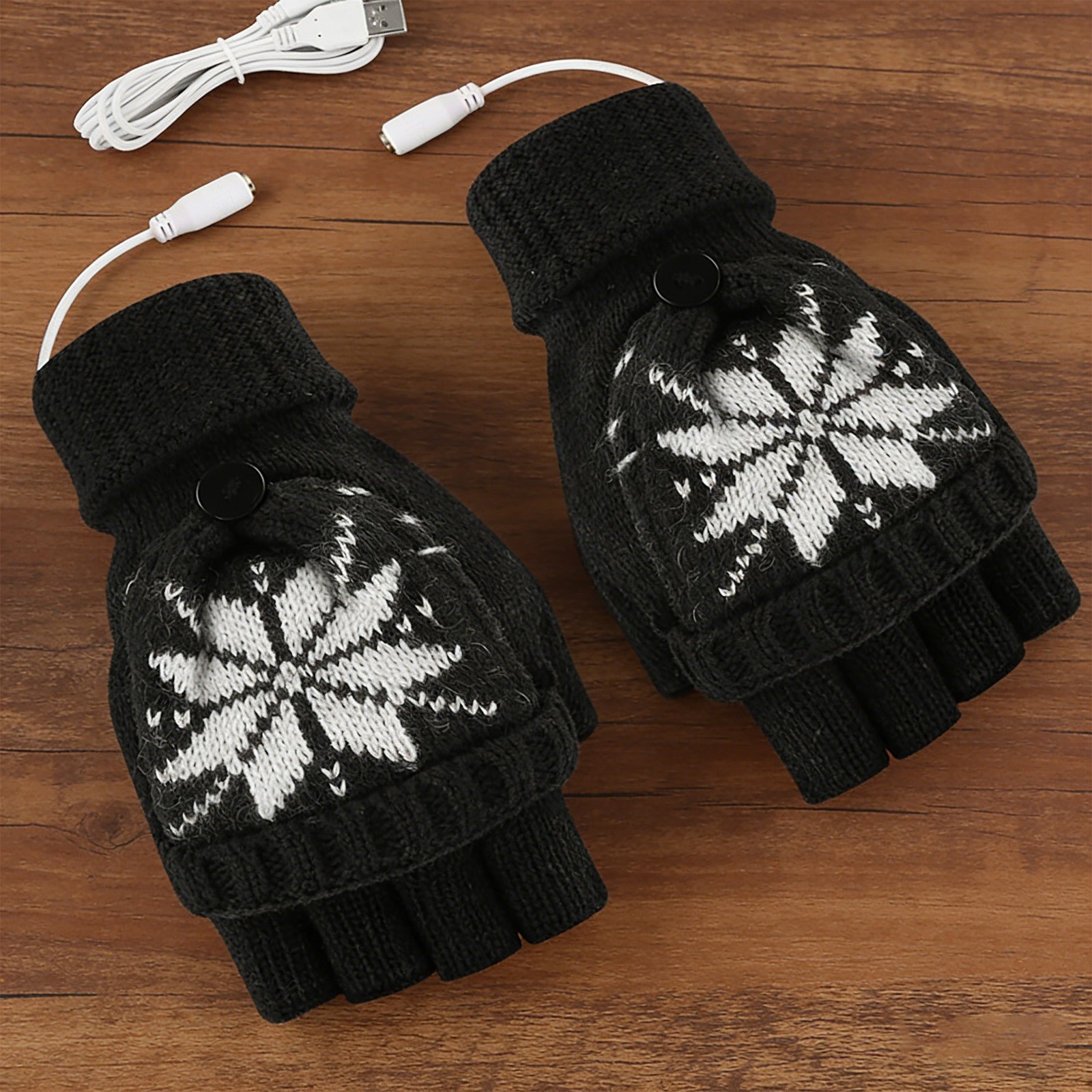 USB Rechargeable Heated Gloves - Nylon Hand Warmers with Adjustable Temperature for Winter, Outdoor Sports & Cold Weather