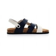 thumbnail image 4 of New Cross-straps PU Leather Sandals for Man Men's Summer Casual Rome Cork Flat Slippers with Metal Buckles, 4 of 7
