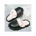 thumbnail image 5 of Fangasis Unisex Warm House Slippers Comfort Fuzzy Slipper Closed Toe Plush Lined Clog Night Out Slip Reaistant Winter Clogs Black (Man) 10.5-11, 5 of 9