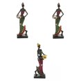 thumbnail image 1 of 3 uds de figurita africana Vintage para estante de TV de oficina en hogar soporte de, 1 of 3