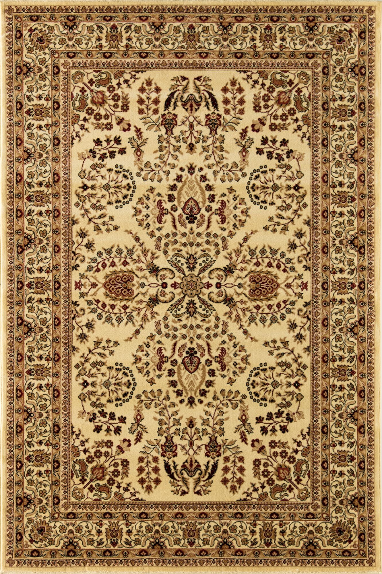 Rugs America Vista 2251-CRM Lilihan Cream Oriental Traditional Beige Area Rug, 9'10"x13'2"
