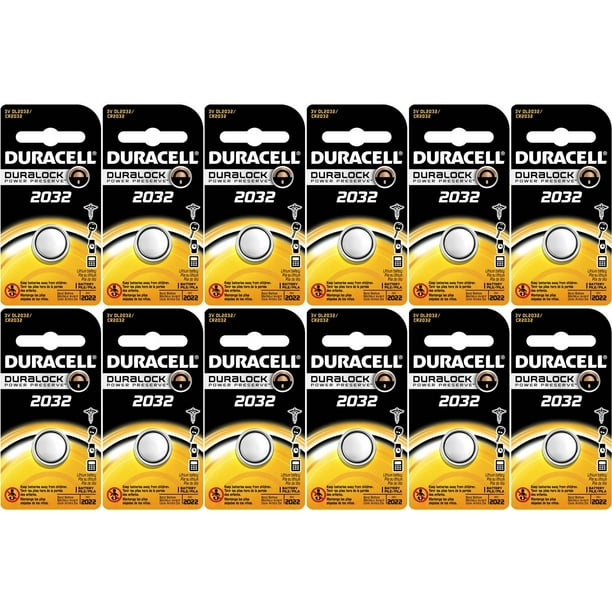 Batería tipo moneda Duracell DL2032 de litio, 3 V, 230 mAh, paquete de 12