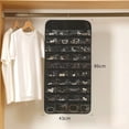 thumbnail image 2 of Hanging Jewelry Organizer, Double-Sided Necklace Rack with 80 Pockets and Metal Hanger for Wall Or Door Storage, Black, 2 of 5