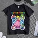 thumbnail image 2 of Camiseta con estampado de Super Mario Princess Peach Yoshi para niños, cuello redondo, algodón básico, manga corta, bonito y divertido vestido familiar, regalo zhangmengya LED, 2 of 2