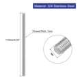 thumbnail image 2 of Unique Bargains 3Pack M6 x 110mm 1mm Pitch 304 Stainless Steel Fully Threaded Rod Bar Studs, 2 of 6