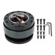 thumbnail image 1 of Adaptador de cubo de liberación rápida del volante Unique Bargains, kit universal de 12 agujeros de aluminio para automóvil, negro y gris, 1 of 6