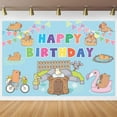 thumbnail image 3 of Capybara Party Background Happy Birthday Background Cartoon Capybara Birthday Party Supplies, Capybara Birthday Decoration Vinyl Capybara Background Cute Capybara Photo Background, 3 of 5