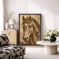 thumbnail image 2 of Framed Canvas Wall Art Vintage Horse Sketch Print for Living Room Decoration - 16"x24" BLACK, 2 of 8