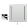 thumbnail image 3 of ALFI brand ABM8WLED-PC Polished Chrome Wall Mount Square 8" 5x Magnifying Cosmetic Mirror with Light, 3 of 7
