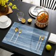 thumbnail image 3 of Blue Placemats Set of 4, Vintage Modern Abstract Art Ombre Placemats for Dining Table, Place Mats for Kitchen Tabletop, Waterproof Wipeable Dining Table Mats Set, 3 of 9