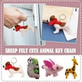 thumbnail image 2 of Animal Felt Handmade Chain Keyring Gift Wool Fluffy New B1L3, 2 of 9
