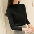 thumbnail image 1 of JANDEL Women's Long Sleeve Slim Knitted Turtleneck Sweater Jumper Pullover Tops, 1 of 5