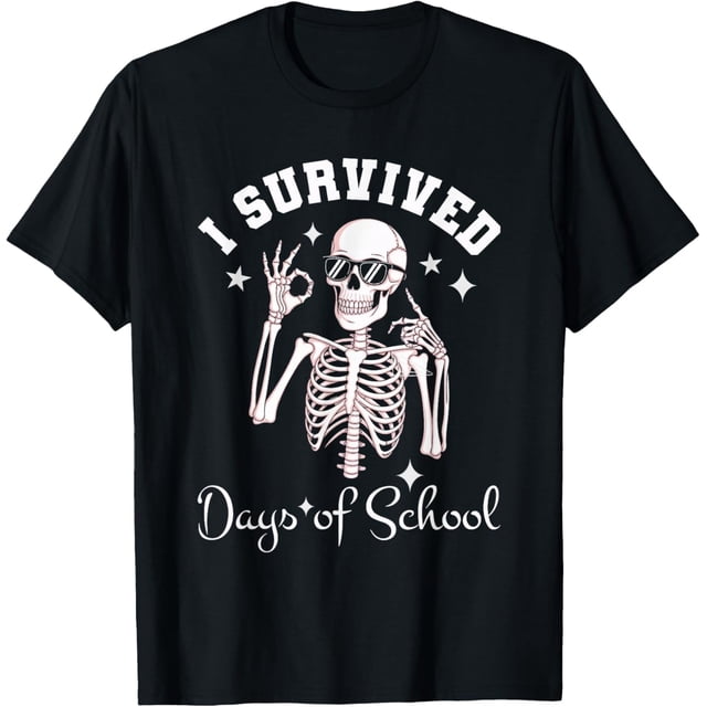 I Survived 67 Days of School Skeleton Student Teacher Camiseta