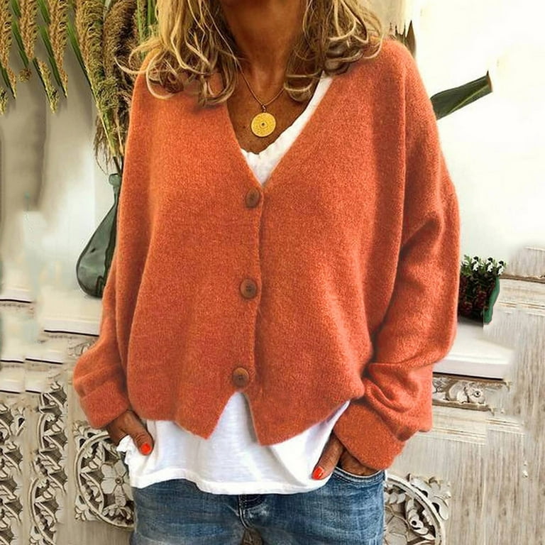 Orange sweater coat hotsell