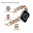 thumbnail image 2 of Dwitch Compatible With Apple Watch Band 42mm 44mm 45mm 46mm 49mm,Fashion Cowboy Chain Stainless Steel Metal Wristband Women Men Replacement for iWatch SE Series Ultra 2/1 10/9/8/7/6/5/4/3/2/1,Rosegold, 2 of 6
