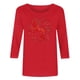 thumbnail image 5 of TaTaai Ladies 2026 New Year Festival Print 3/4 Sleeve Round Neck Blouse Casual Top Holiday Celebration Party Attire Gift, 5 of 5