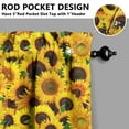 thumbnail image 5 of Vintage Rustic Curtains 24 Inch - 3 Panel Bohemian Floral Farmhouse Set with Wildflowers, Rod Pocket Kitchen Window Drapes, 5 of 6