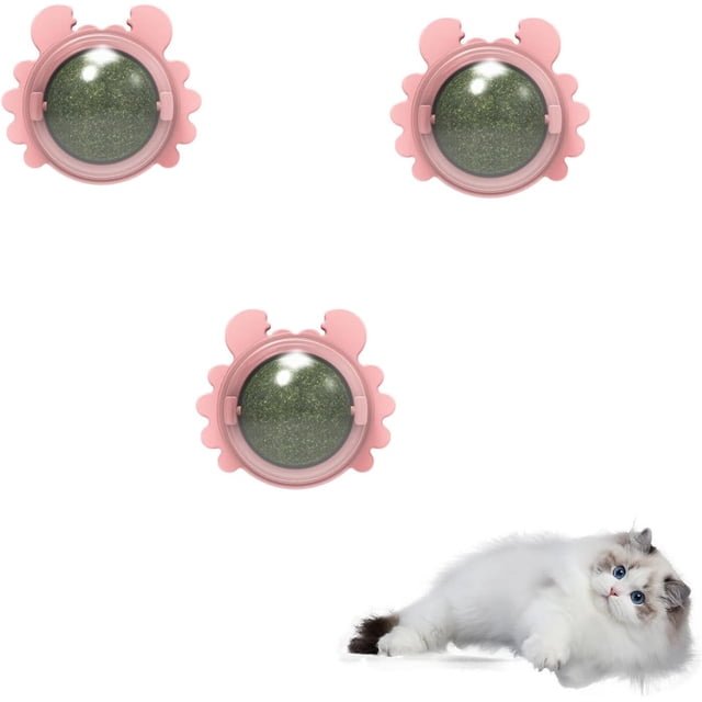 Bola giratoria de hierba gatera, burbujas de hierba gatera, bolas de hierba gatera, juguetes interactivos para gatos felices, juguete para la dentición de gatos para eliminar bolas de pelo, juguetes c