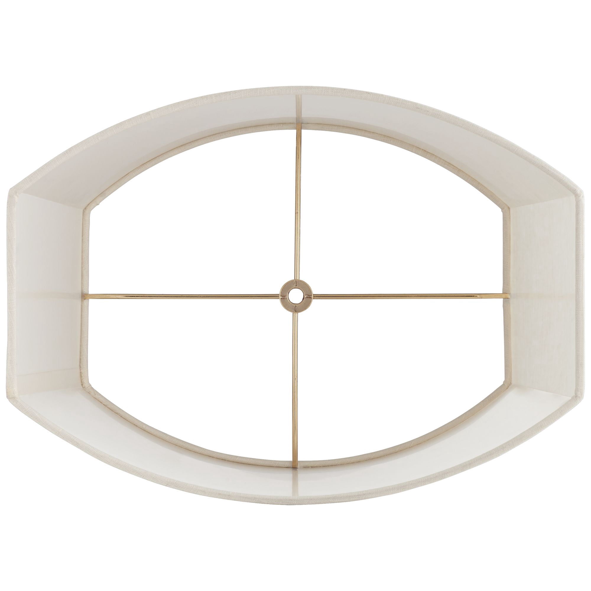Springcrest Ivory Medium Modified Oval Lamp Shade 12.5" Wide and 10" Deep at Top x 15" Wide and 11" Deep at Bottom x 10" Height (Spider) Replacement