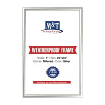 Weatherproof Snap Poster Frame 20x30 Inch Silver 1" Aluminum Profile Front Loading Wall Mounting Picture Photo