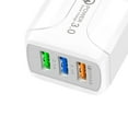 thumbnail image 3 of Cargador de viaje de carga rápida 5V 2.4A 3 puertos USB Smart QC 3.0 (blanco) (Reino Unido), 3 of 7